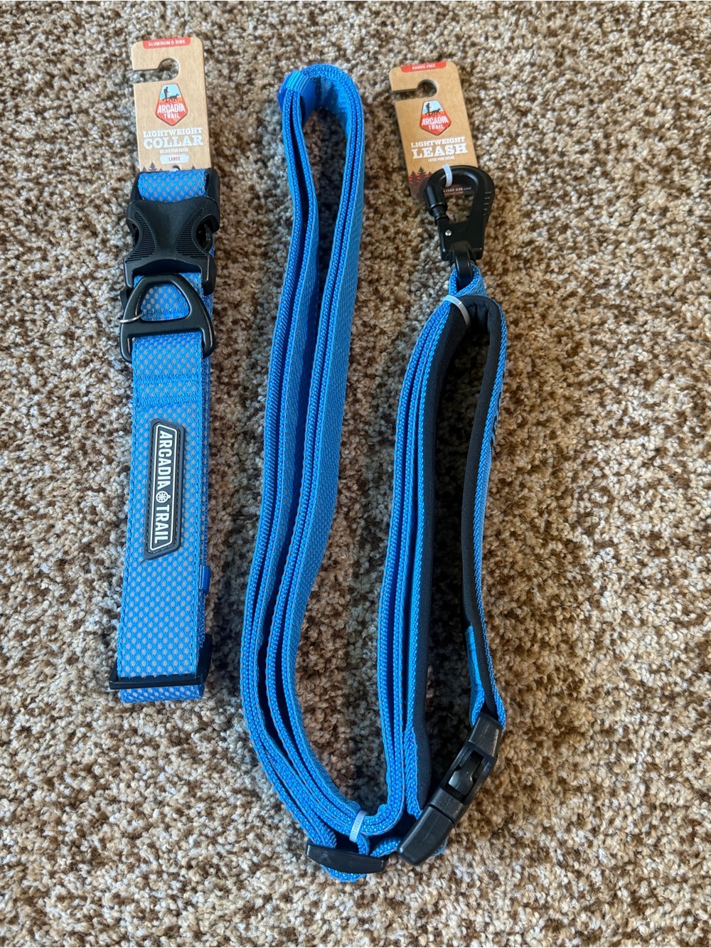 Arcadia Trail Reflective Dog Leash and Collar Set - Large NWT
